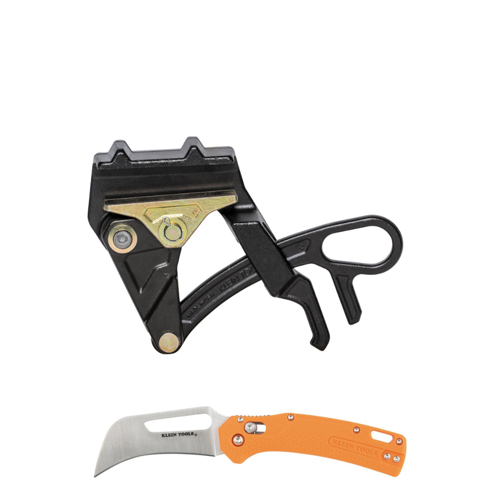 Klein Tools Wide Range Transmission Grip with Free Skinning Knife from GME Supply